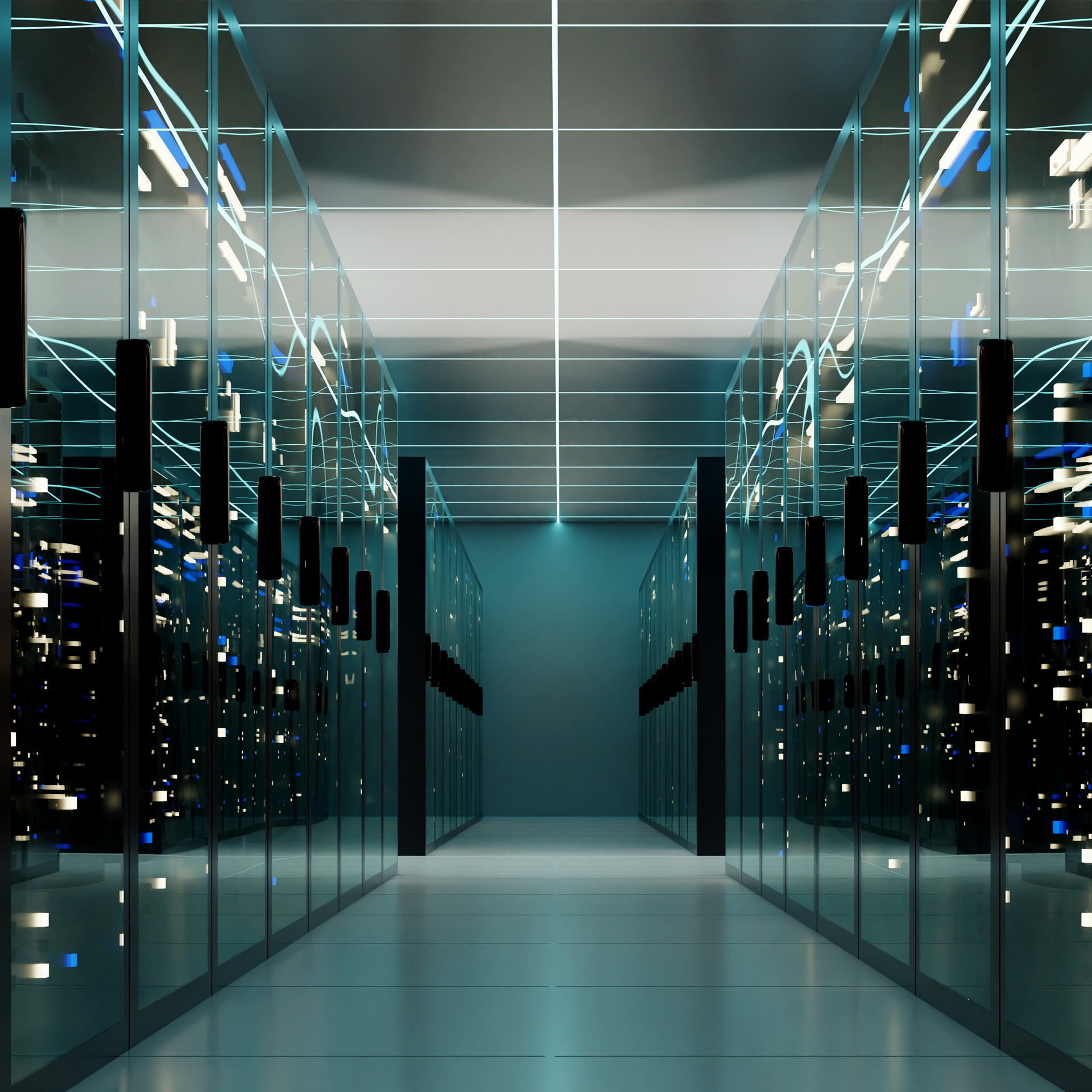 image d'un alignement de serveurs dans un data center