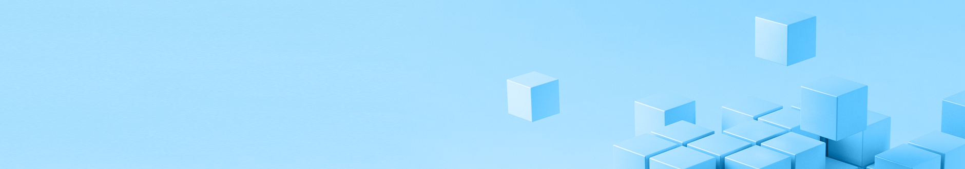 blue cubes floating