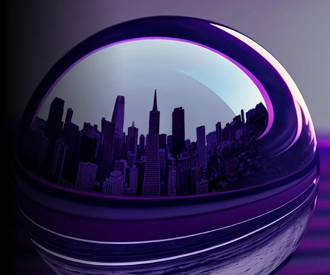 Reflections of buildings in a sphere